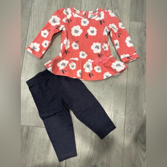 Child of Mine Fleece Peplum leggings set - Picture 2 of 3